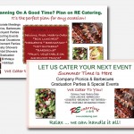 Logo and sign for RE Catering